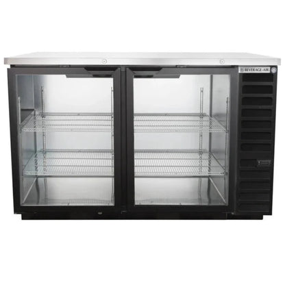 Beverage-Air 59" Black Glass Door Back Bar Refrigerator