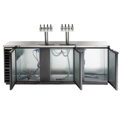 Beverage-Air Black Steel Four Tap Kegerator Beer Dispenser