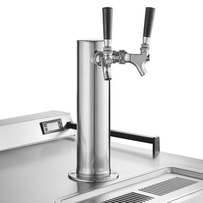 Beverage-Air Black Double Tap Dual Zone Kegerator Beer Dispenser