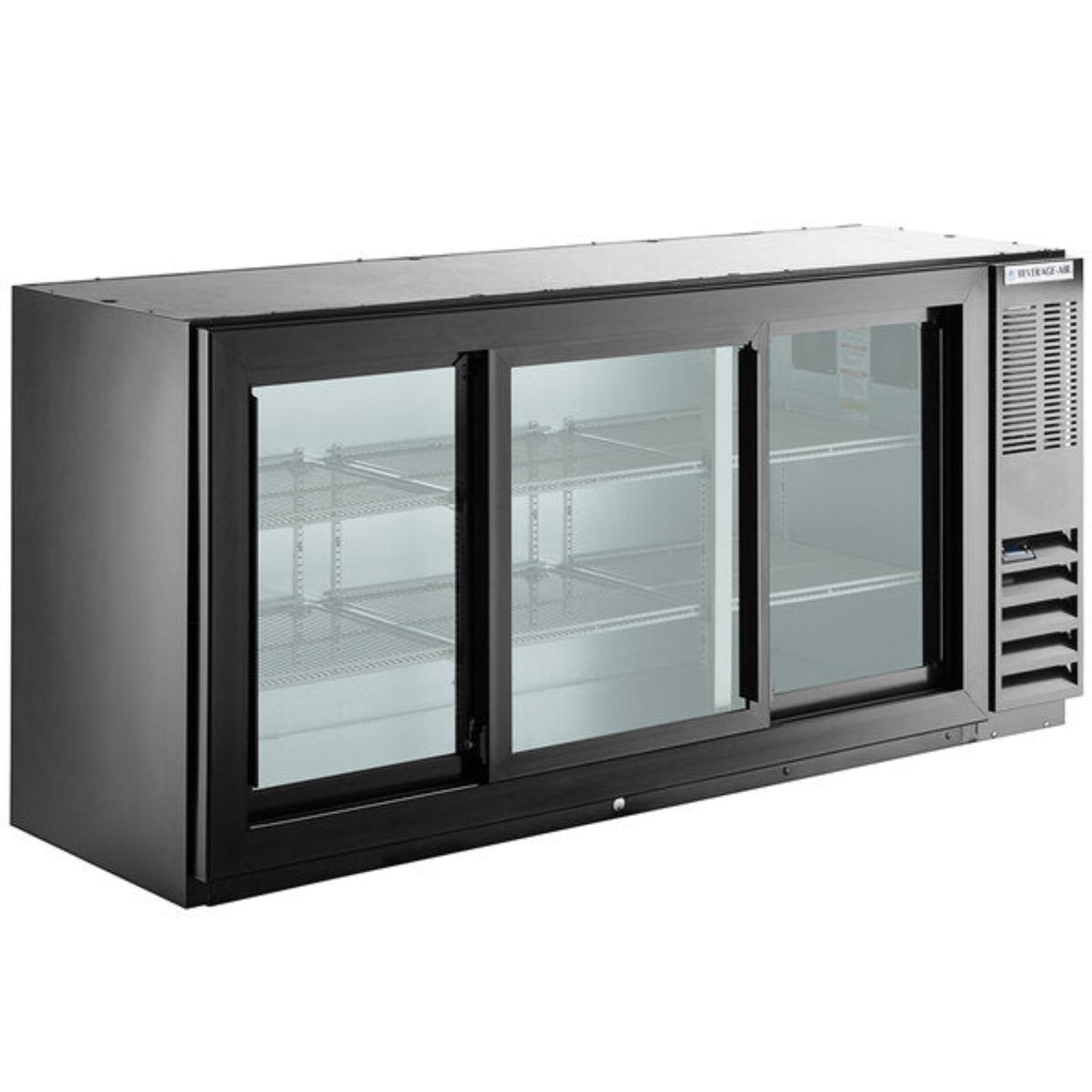 Beverage-Air 72" Black Glass Door Back Bar Refrigerator