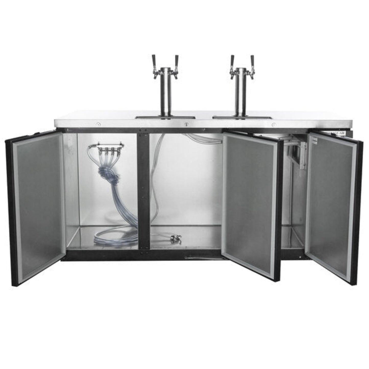 Beverage-Air Black Steel Double Tap Kegerator Dispenser