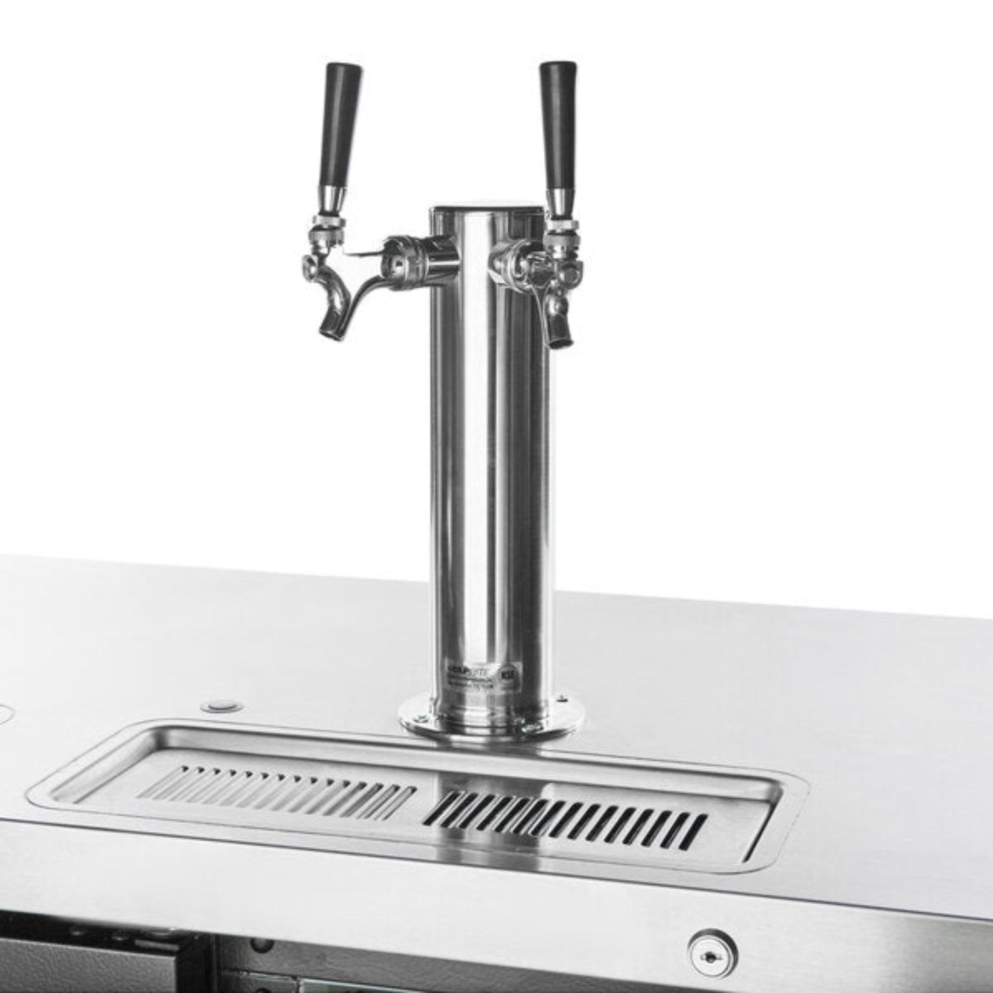 Beverage-Air Black Steel Double Tap Kegerator Dispenser