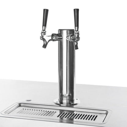 Beverage-Air Stainless Steel Double Tap Kegerator Dispenser