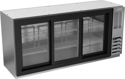 Beverage-Air 72" Black Glass Door Back Bar Refrigerator