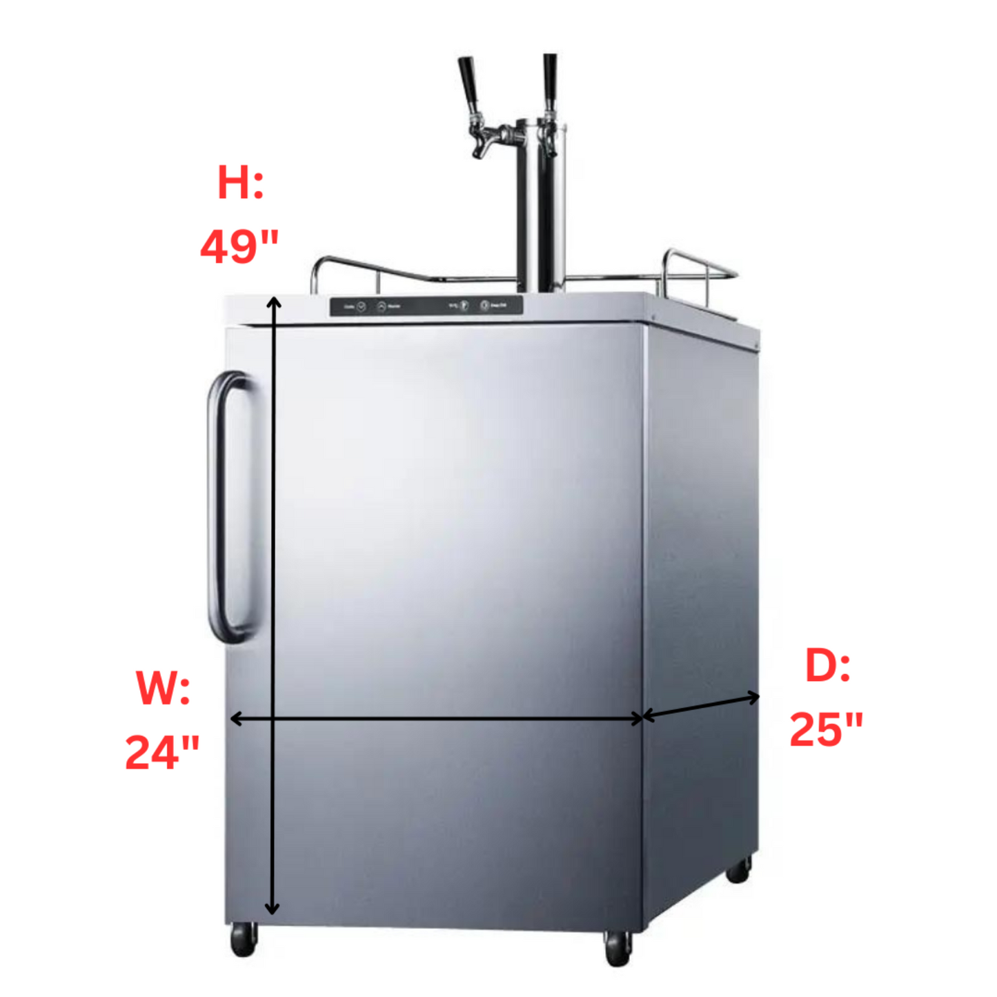 Summit 24" Wide Dual Tap All Stainless Steel Outdoor Kegerator