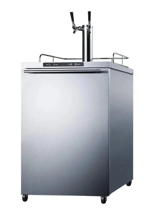 Summit 24" Wide Dual Tap All Stainless Steel Outdoor Kegerator