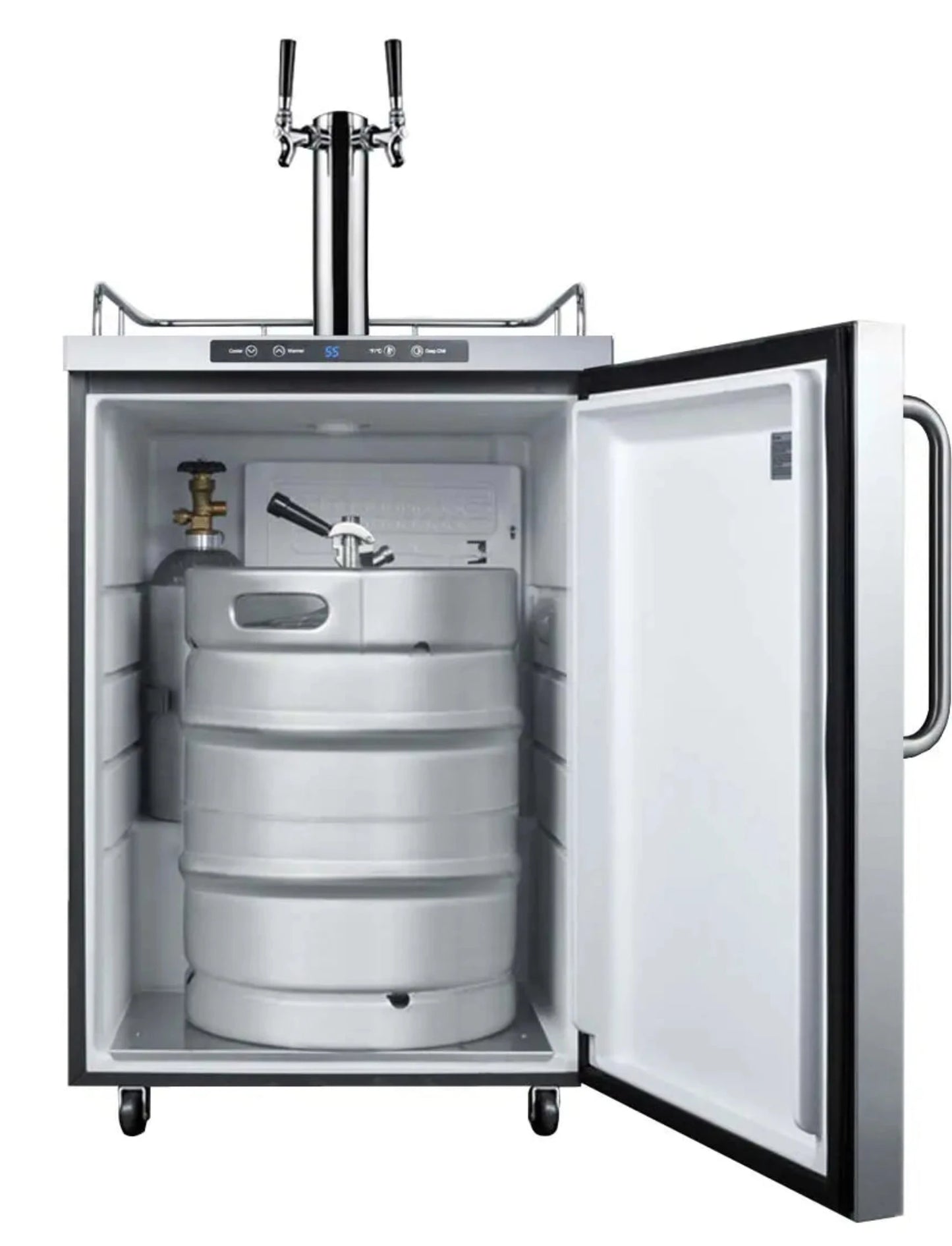 Summit 24" Wide Dual Tap All Stainless Steel Outdoor Kegerator